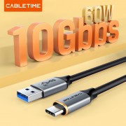 CABLETIME καλώδιο USB-C σε USB CT-AMCMG2, 60W, 10Gbps, 1m, μαύρο