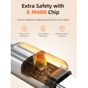 CABLETIME καλώδιο USB-C CT-CM240-ZSW1, 240W, 480Mbps, 1m, λευκό