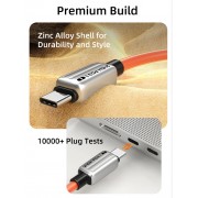 CABLETIME καλώδιο USB-C CT-CM240-ZSW2, 240W, 480Mbps, 2m, λευκό