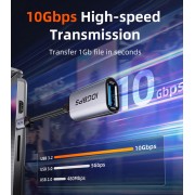 CABLETIME αντάπτορας USB-C σε USB CT-CMAF10-AGL, 10Gbps, γκρι