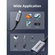 CABLETIME αντάπτορας USB-C σε USB CT-CMAF10-AGL, 10Gbps, γκρι