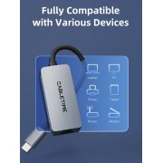 CABLETIME αντάπτορας δικτύου CT-CML2500, USB-C, 2.5Gbps Ethernet, γκρι