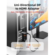 CABLETIME αντάπτορας DisplayPort σε HDMI CT-DMHF4K-AG6, 4K/60Hz, γκρι