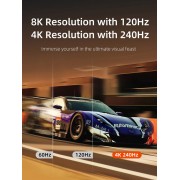 CABLETIME καλώδιο DisplayPort 2.1 CT-DP16K, VESA Certified, 16K/60Hz, 80 Gbps, 2m, μαύρο