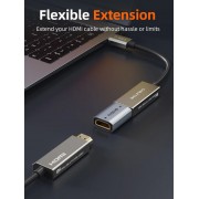 CABLETIME αντάπτορας HDMI CT-HEF8K-AG, 8K/60Hz, 4K/120Hz, 48 Gbps, γκρι