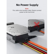 CABLETIME καλώδιο SATA III CT-SATA3, 6Gbps, 0.50m, πορτοκαλί