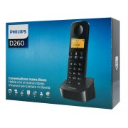 PHILIPS ασύρματο τηλέφωνο D2601B-34, με ελληνικό μενού, μαύρο