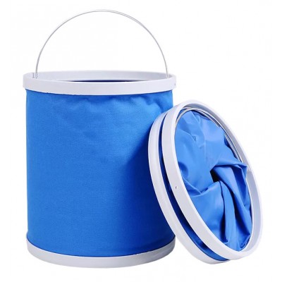Πτυσσόμενος κουβάς DA376, υφασμάτινος, 11L, Φ24x25cm, μπλε
