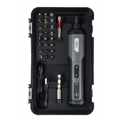 DELI σετ κατσαβίδι μπαταρίας με μύτες DC161, LED φακός, 2000mAh