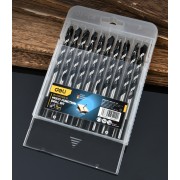 DELI σετ τρυπάνια DH-BWZ008-E1 για τοίχο/μέταλλο/ξύλο, 45# YG6X, 8x105mm, τρίπλευρο, 10τμχ
