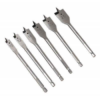 DELI σετ τρυπάνια φτερού DH-MBZ006-ED1 για ξύλο, χάλυβας άνθρακα, 10/12/16/18/20/25mm, εξάγωνο, 6τμχ