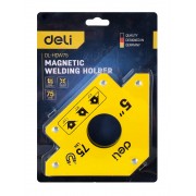 DELI μαγνητική γωνία συγκόλλησης DL-HDW75 με 45°/90°/135° γωνίες, 5", 34kg