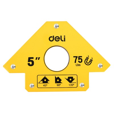 DELI μαγνητική γωνία συγκόλλησης DL-HDW75 με 45°/90°/135° γωνίες, 5", 34kg
