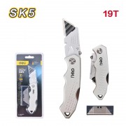 DELI κοπίδι DL008Z με ανταλλακτικές λεπίδες, μεταλλικό, 19mm, γκρι
