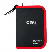 DELI σετ ασφαλειοτσίμπιδα DL104407 με θήκη, 175mm, 4τμχ