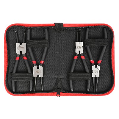 DELI σετ ασφαλειοτσίμπιδα DL104407 με θήκη, 175mm, 4τμχ