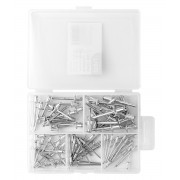 DELI σετ πριτσίνια DL236906, χάλυβας άνθρακα, 2.4-6.4mm, 75τμχ