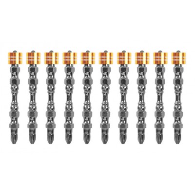 DELI σετ μύτες κατσαβιδιού DL255065 για δραπανοκατσάβιδο, διπλή κεφαλή, PH2x65mm, με μαγνητικό ring, 10τμχ