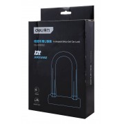 DELI κλειδαριά πέταλο ποδηλάτου με κλειδί DL508102, 126x196mm, γκρι