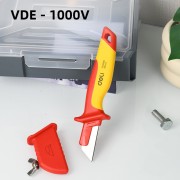 DELI μαχαίρι ηλεκτρολόγου DL515185, αντιολισθητική λαβή, VDE 1000V, 185mm