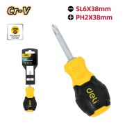 DELI κατσαβίδι DL632101 με διπλή κεφαλή, μαγνητικό, 6mm/PH2x38mm