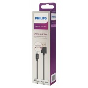 PHILIPS καλώδιο USB σε Lightning  DLC3104V-00, 2.4Α 12W, 1.2m, μαύρο