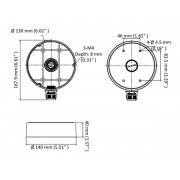 HIKVISION HIWATCH βάση κάμερας DS-1280ZJ-DM45, μεταλλική, λευκή