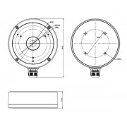 HIKVISION HIWATCH βάση κάμερας DS-1280ZJ-M, μεταλλική, λευκή