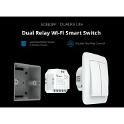 SONOFF smart διακόπτης DUALR3 Lite, 2-Gang, Wi-Fi, 15A, λευκός