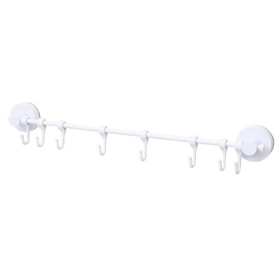 ECOCO κρεμάστρα τοίχου για κουζίνα-μπάνιο E1504, 8 x 5 x 53.5cm, λευκή