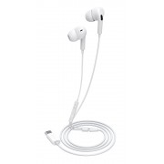 CELEBRAT earphones με μικρόφωνο E300, USB-C σύνδεση, Φ10mm, 1.2m, λευκά