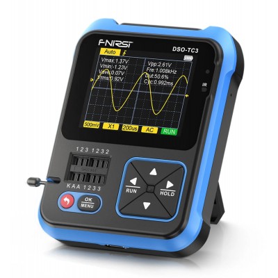 FNIRSI 3 σε 1 παλμογράφος/signal generator/transistor tester χειρός DSO-TC3, επαναφορτιζόμενο