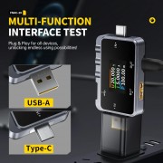 FNIRSI USB tester φόρτισης FNAC-28, USB & USB-C