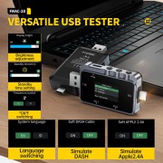 FNIRSI USB tester φόρτισης FNAC-28, USB & USB-C