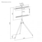 BRATECK βάση δαπέδου FS12-46F για τηλεόραση 45-65", έως 32kg