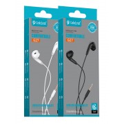 CELEBRAT earphones με μικρόφωνο G27, 3.5mm σύνδεση, Φ14mm, 1.2m, μαύρα