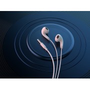 CELEBRAT earphones με μικρόφωνο G27, 3.5mm σύνδεση, Φ14mm, 1.2m, λευκά