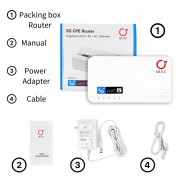 OLAX router 5G LTE G5010 με LAN θύρα, Wi-Fi 6, dual band, 4000mAh