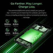 OUKITEL smartphone G5, 6", 4/128GB, 6300mAh, IP68/IP69K, μαύρο