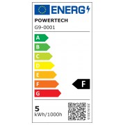 POWERTECH LED λάμπα G9-0001 5W, 4000K, G9, 450lm, RC