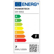 POWERTECH LED λάμπα G9-0002 7W, 4000K, G9, 700lm, RC