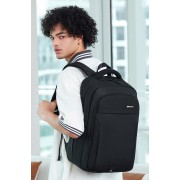 GOLDEN WOLF τσάντα πλάτης GB00711 με θήκη laptop 15.6", 27L, μαύρη