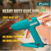 PROSKIT πιστόλι θερμοκόλλησης σιλικόνης GK-392B, 100W, 193 °C