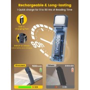 GLOCUSENT LED φακός διαβάσματος GLCSNTA2801, επαναφορτιζόμενος, έως 24lm, σκούρο μπλε