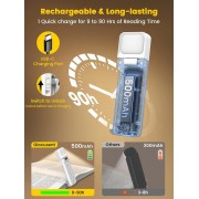 GLOCUSENT LED φακός διαβάσματος GLCSNTA2802, επαναφορτιζόμενος, έως 24lm, λευκός