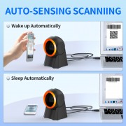 GTCODESTAR επιτραπέζιο barcode scanner GT-8800F, 1D & 2D, ενσύρματο, μαύρο
