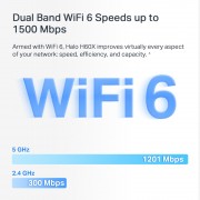 MERCUSYS Mesh WiFi 6 System Halo H60X, 1500Mbps Dual Band, 2τμχ, V.1.0