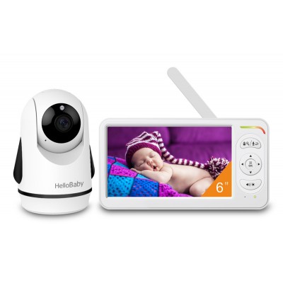 HELLOBABY ενδοεπικοινωνία μωρού HB6364 με κάμερα & οθόνη 6", 720p, PTZ