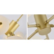 POWERTECH πολύφωτο φωτιστικό οροφής HLL-0025, 9x G9, μεταλλικό, χρυσό
