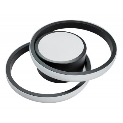 POWERTECH LED φωτιστικό οροφής HLL-0085, 32W, 4000K, 27x21cm, μαύρο